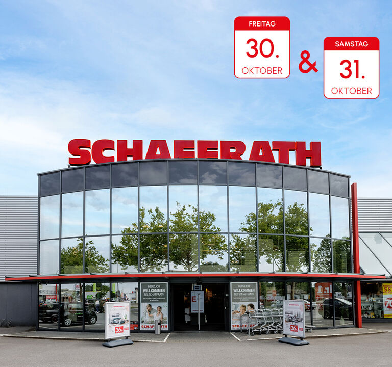 M&ouml;belhaus Schaffrath Heinsberg Au&szlig;enansicht Eingang